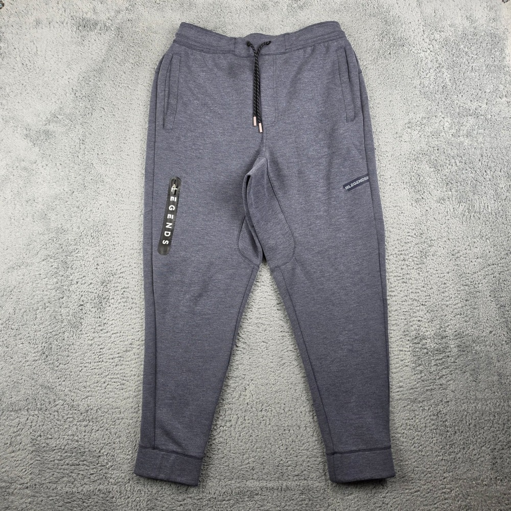 Legends Hawthorne Joggers Mens M Grey Heather Tapered Bonded Zip Athletic Pants